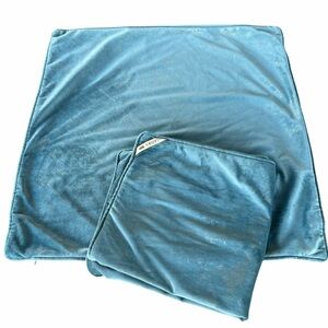 Callisto Home Velvet Gold Foil Contemporary Decorative Pillow Cover Set 24x24